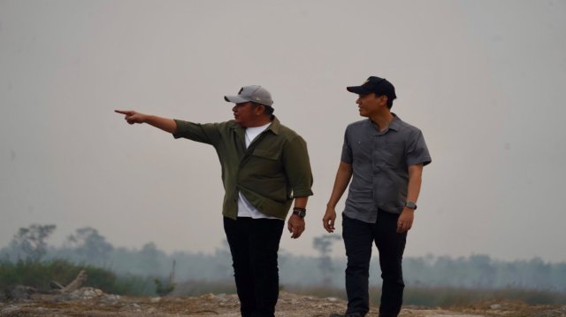 Tinjau karhutla di oki
